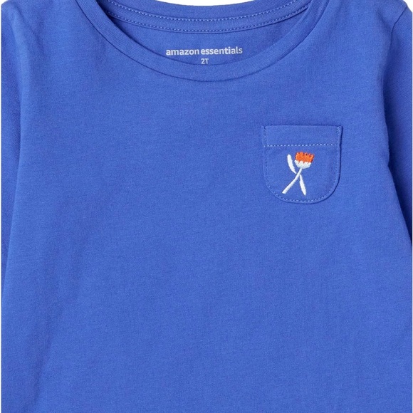 Amazon Essentials Girls👧🏻Long-Sleeve T-Shirts 5 in Multipacks Sz L - Picture 8 of 8